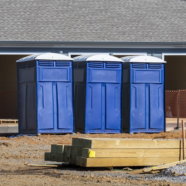 what is the expected delivery and pickup timeframe for the porta potties in Tewksbury